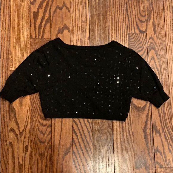 Girls black sequin Citrine shrug, size small - Picture 2 of 4